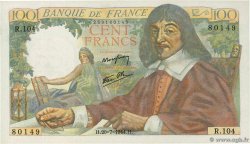 100 Francs DESCARTES FRANCE  1944 F.27.06 pr.NEUF