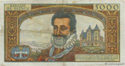 5000 Francs HENRI IV FRANCE  1957 F.49.02 F+