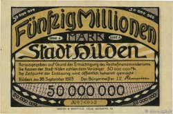 50 Millions Mark ALLEMAGNE Hilden 1923 P.- SUP