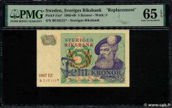 5 Kronor Remplacement SUÈDE  1967 P.51ar NEUF