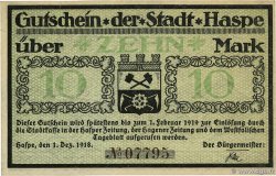 10 Mark ALEMANIA Haspe 1918 P.-