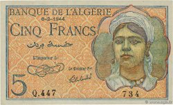 5 Francs ALGÉRIE  1944 P.094a TTB+