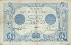 5 Francs BLEU FRANKREICH  1916 F.02.38