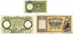 5, 20 et 100 Franga Lot ALBANIE  1939 P.06a, P.07a et P.08a B à TB