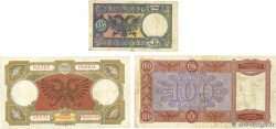 5, 20 et 100 Franga Lot ALBANIA  1939 P.06a, P.07a et P.08a VG