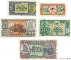 10 au 1000 Lekë Lot ALBANIA  1957 P.28 au P.32 SC+