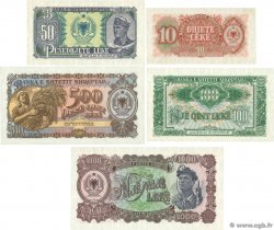 10 au 1000 Lekë Lot ALBANIE  1957 P.28 au P.32 SPL+