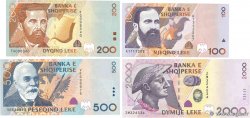 100, 200, 500 et 2000 Lekë Lot ALBANIA  1996 P.62, P.63, p.68 et P.74a