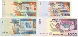 100, 200, 500 et 2000 Lekë Lot ALBANIE  1996 P.62, P.63, p.68 et P.74a NEUF