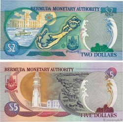 2 et 5 Dollars Lot BERMUDAS  2000 P.50a et P.51a fST