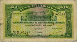 50 Piastres LIBANON  1942 P.037 S