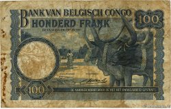 100 Francs BELGA CONGO  1951 P.17d RC+