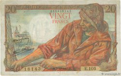 20 Francs PÊCHEUR FRANCE  1943 F.13.07 TB