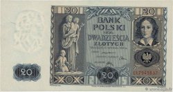 20 Zlotych POLOGNE  1936 P.077 pr.NEUF