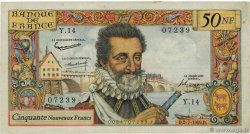 50 Nouveaux Francs HENRI IV FRANCE  1959 F.58.02 F+