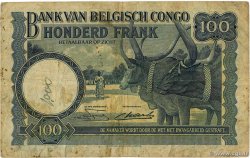 100 Francs BELGIAN CONGO  1949 P.17d F-