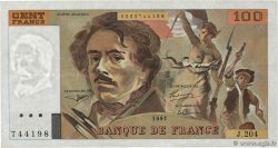 100 Francs DELACROIX imprimé en continu FRANCE  1991 F.69bis.04b