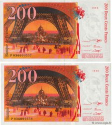 200 Francs EIFFEL Consécutifs FRANCE  1996 F.75.02 SUP+