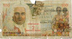 2 NF sur 100 Francs La Bourdonnais SAINT PIERRE ET MIQUELON  1960 P.32