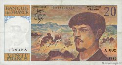 20 Francs DEBUSSY FRANCE  1980 F.66.01A2