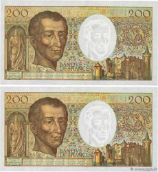 200 Francs MONTESQUIEU Consécutifs FRANCIA  1992 F.70.12b SC