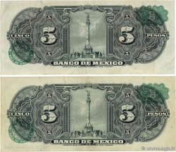 5 Pesos Lot MEXICO  1961 P.060f q.SPL