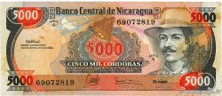 5000 Cordobas NICARAGUA  1987 P.157 q.SPL