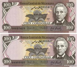 100 Cordobas Lot NICARAGUA  1985 P.141 UNC