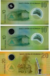 20 Cordobas Lot NICARAGUA  2007 P.201a et b, P.202a NEUF