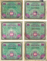 10 Francs DRAPEAU Lot FRANCE  1944 VF.18.01 pr.TB