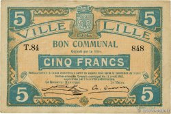 5 Francs FRANCE regionalism and miscellaneous Lille 1917 JP.59-1615