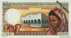 500 Francs Spécimen COMORES  1976 P.07as