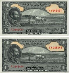 1 Dollar Lot ETHIOPIA  1945 P.12c UNC-