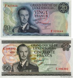 20 et 50 Francs Lot LUXEMBOURG  1972 P.54a et P.55b NEUF