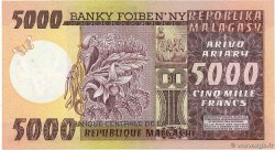 5000 Francs - 1000 Ariary MADAGASCAR  1974 P.066a SC+