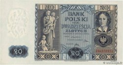 20 Zlotych POLOGNE  1936 P.077 pr.NEUF