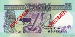 25 Rupees Spécimen SEYCHELLES  1989 P.33s UNC