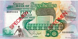 50 Rupees Spécimen SEYCHELLES  1989 P.34s UNC