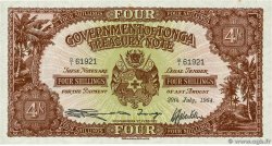 4 Shillings TONGA  1964 P.09d SC+