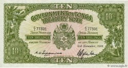 10 Shillings TONGA  1966 P.10e SC+