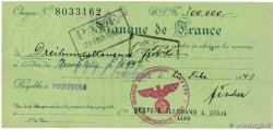 300000 Francs FRANCE régionalisme et divers Pontoise 1943 DOC.Chèque pr.NEUF