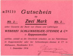 2 Mark GERMANIA Roppenzweiler 1914 JP.68-322 SPL