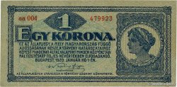 1 Korona HUNGRíA  1920 P.057 MBC+