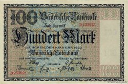 100 Mark DEUTSCHLAND Munich 1922 PS.0923