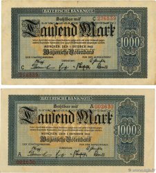 1000 Mark Lot GERMANY Munich 1922 PS.0924