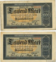 1000 Mark Lot GERMANIA Munich 1922 PS.0924