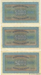 5000 Mark Lot GERMANY Munich 1922 PS.0925 F-