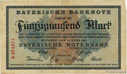 50000 Mark GERMANY Munich 1923 PS.0927 F