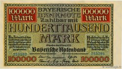 100000 Mark GERMANY Munich 1923 PS.0928 AU