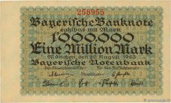 1 Million Mark ALLEMAGNE Munich 1923 PS.0931 SUP